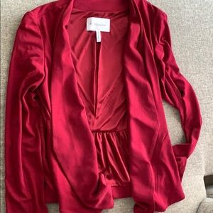 Bcbg silk stretch open blazer